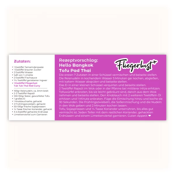 BKK - Bangkok - Tuk Tuk Thai Red Curry